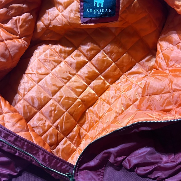 American Stitch Red Unisex Bomber Jacket Sz XXL Chest Measurement is 23 3/4” - Picture 3 of 3